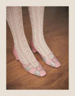 BOWOW PUMPS IN MOIRÈ FABRIC WITH CRYSTALS 45MM - Image 4